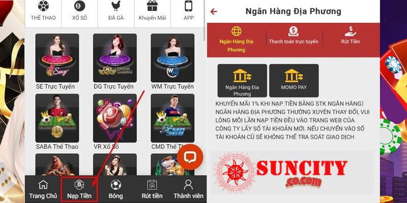 Suncity – Chơi là có tiền rút